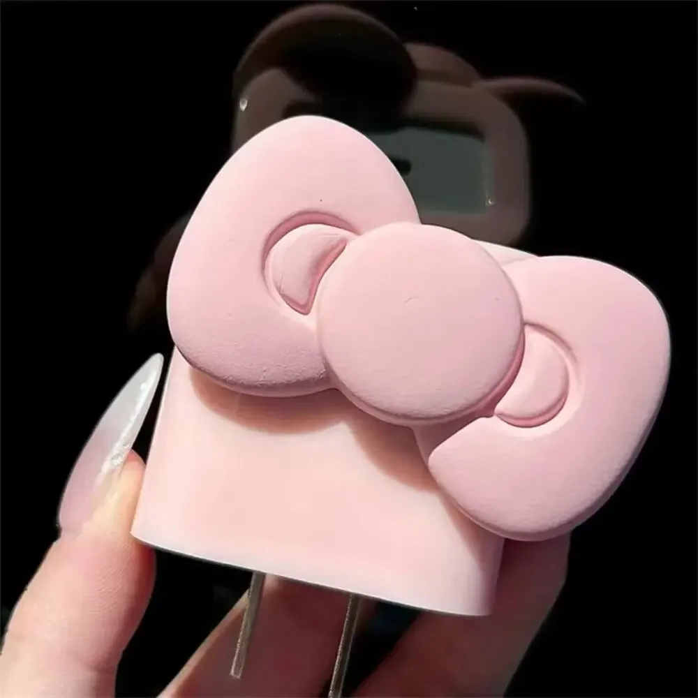 Big Pink Bow iPhone Charger Cable Protectors P17